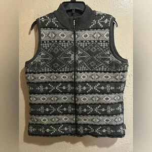 WOOLRICH LAMB WOOL GRAY VEST SZ L